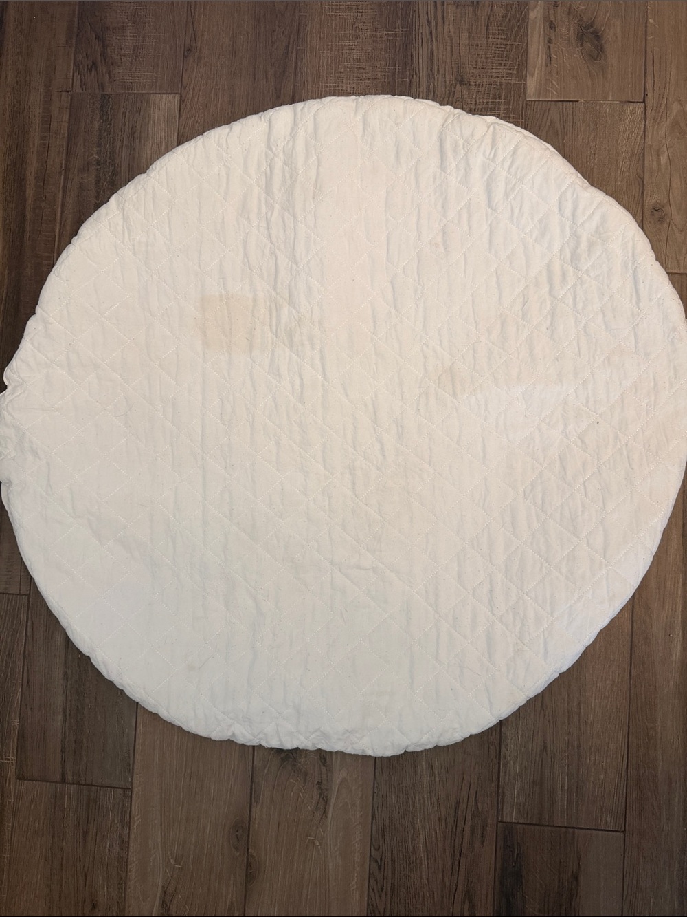Plush Quilted Round play mat/ tummy time mat